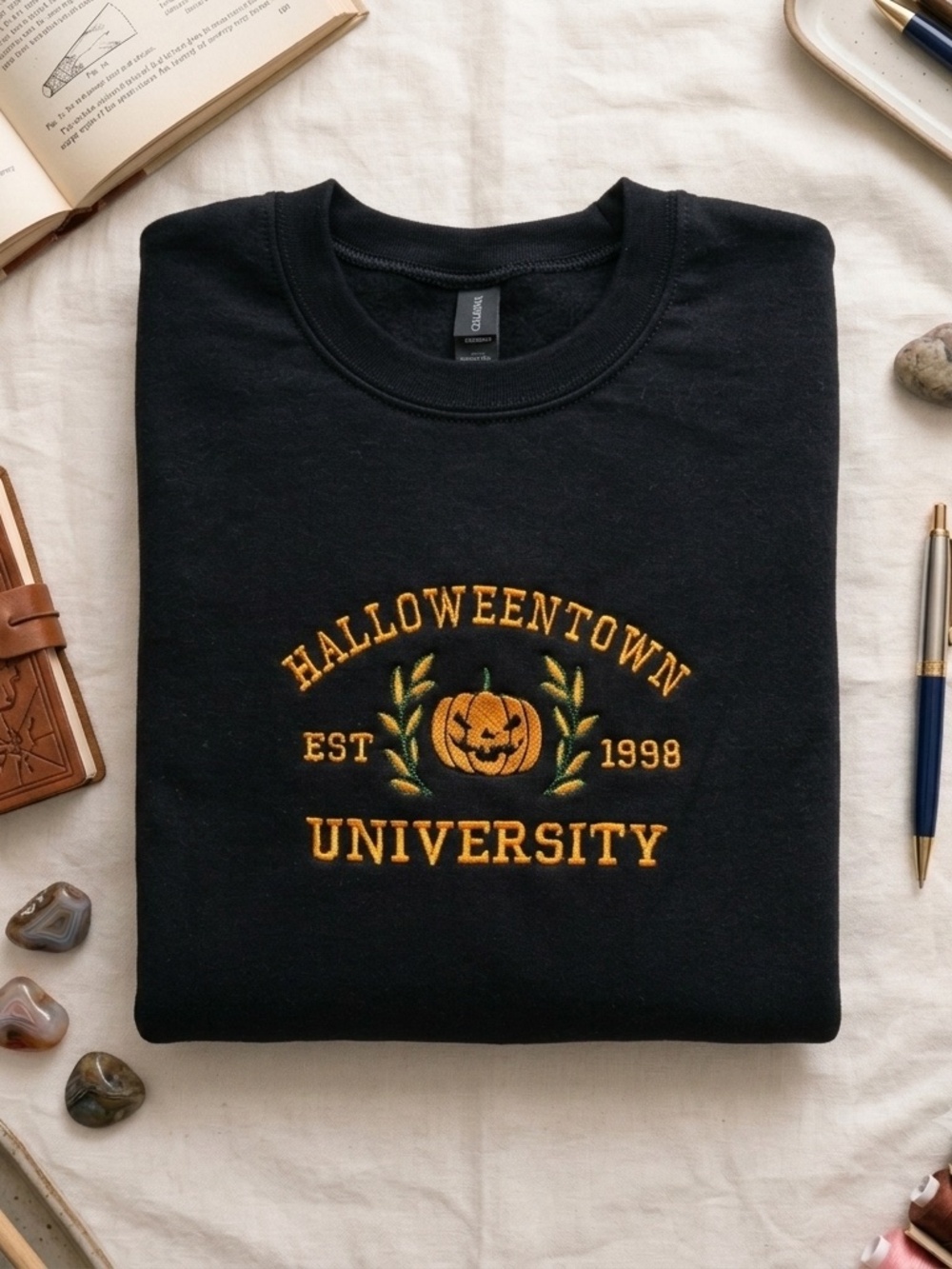 Halloween Town University sweater - Embroidered - halloween sweater